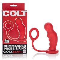 California Exotic Colt Commander Probe &amp; Ring, красный
Анальный стимулятор с эрекционным кольцом