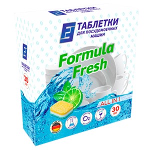 Таблетки для посудомоечных машин FORMULA FRESH 30шт,