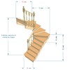 №3.1.1.5. Лестница с разворотом на 180 градусов, с забежными ступенями