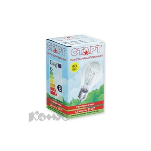 Электрич.лампа СТАРТ стандартная/прозрачная 40W E27