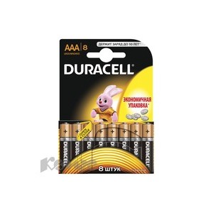 Батарея DURACELL ААA/LR03-8BL BASIC бл/8
