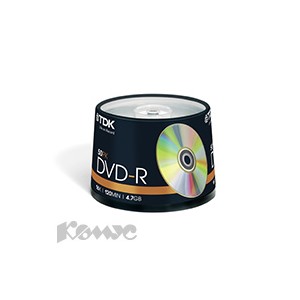Носители информации TDK DVD-R 4,7Gb 16x Cake/50