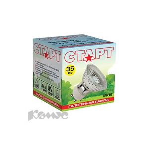 Электрич.лампа СТАРТ галог.зеркал.35W GU10 220V MR16
