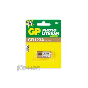Батарея GP CR123A 3V литий, д/фотоаппаратов бл/1