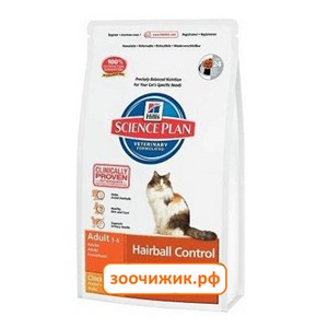 Сухой корм Hill's Cat hairball control для кошек (выведение шерсти) (300 гр)