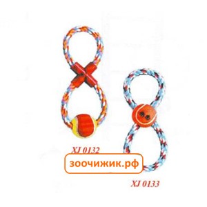 Игрушка Triol XJ0132 11" веревка цветная восьмерка с мячом 180-190г