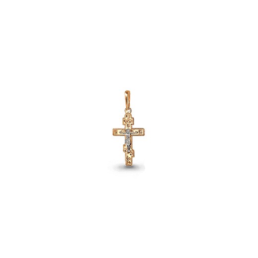 Крест золотой гравированный № 11383, золото 585°