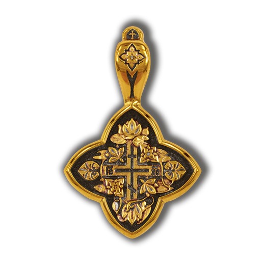 Лилии. Православный крест.