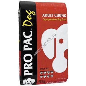 PRO PAC Adult Chunk 3 кг для собак всех пород стандартный (1х280)