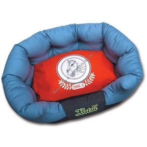 Катсу Лежак "Чемпион" овал голубой (разм.М)  65х40х26(cm)