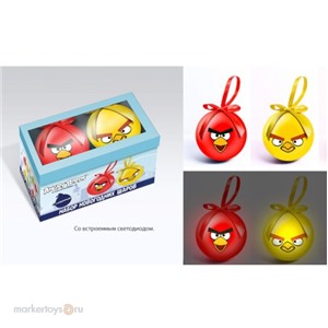 Ел.набор Н88681 Шар Angry Birds 2шт. 8 см светодиод.лампы внутри.