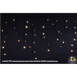  Sneha A-012AR WW светодиодная гирлянда "бахрома" 3x0.6м 140LED черный провод