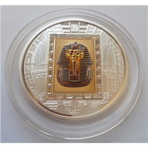 Острова Кука 20 долларов, 2011 год. Золотая маска Тутанхамона