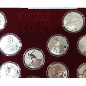 16 монет в коробке Олимпиада в Сочи 2014