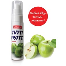 Оральная смазка на водной основе со вкусом яблока Oralove Tutti-Frutti - Биоритм, 30 мл