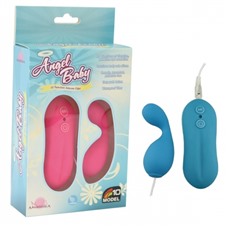 Вибростимулятор изогнутой формы голубой Angel Baby Pengiun 33001-blueHW