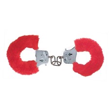 Наручники с мехом Furry Fun Cuffs Red 9504TJ