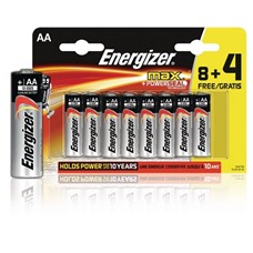 Батарейки Energizer Max E91/АА 1.5V - 8+4 шт.