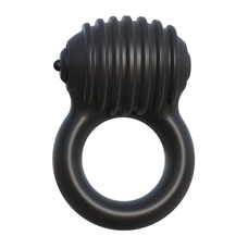 Чёрное эрекционное виброкольцо Blackjack Power Ring