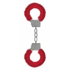Пушистые наручники OUCH! Red SH-OU002RED