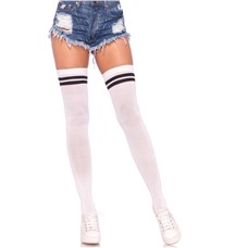 Чулки в спортивном стиле Ribbed Athletic Thigh Highs