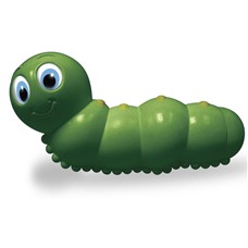 Вибратор-гусеница I Rub My Wormie Green