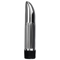 Миниатюрный серебристый вибратор Ladyfinger - 13 см.