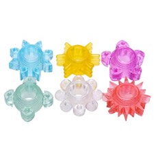 Набор из 6 разноцветных эрекционных колец Enhance 6 Piece Cock Ring Set