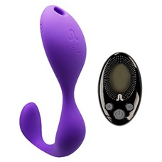Двойной вибратор с клиторальным массажером Mr. Hook - Cnex A.I.E. - 12 см