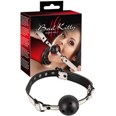 Кляп с шариком с отверстиями для дыхания Mundknebel Bad Kitty, 4.5 см