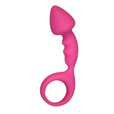 Розовый анальный стимулятор с крупной головкой BUDY PINK - 13 см.