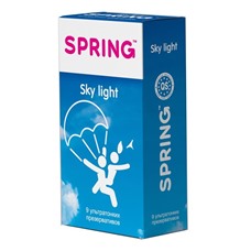 Ультратонкие презервативы SPRING SKY LIGHT - 9 шт.