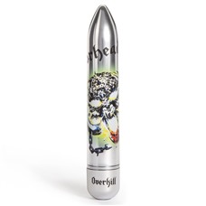 Вибратор Motorhead Overkill 7 Function Power Vibrator с принтом - 18 см.