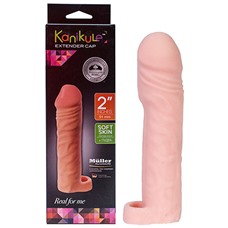 Насадка-удлинитель Kanikule Extender Cap 2  с подхватом под мошонку - 20,3 см.
