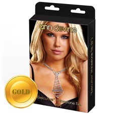 Галстук из золотистых кристаллов  EXECUTIVE  Rhinestone Tie