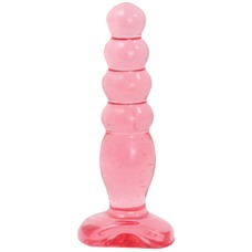 Розовая анальная пробка Crystal Jellies 5  Anal Delight - 14 см.