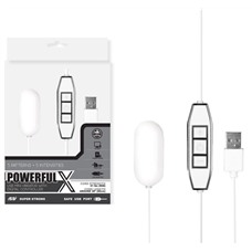 Белое виброяйцо с контроллером, работающее от USB
