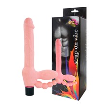 Безремневой страпон Strap-on-vibe 16,5 см.