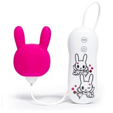 Розовый клиторальный стимулятор-зайчик SILICONE PURPLE BUNNY CLITORAL VIBRATOR