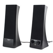 Акустическая система Gembird SPK-500 2.0 Black 6 Вт, регулятор громкости, питание от сети