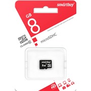 Карта памяти MicroSDHC  8 Gb SmartBuy class 10 б/ад
