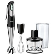 Блендер BRAUN MQ 735 750 Вт, нож из нерж.стали, изм., венчик, стакан