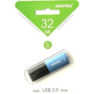 USB флеш накопитель 32 Gb SmartBuy X-Cut Sky Blue SB32GBXC-SB / алюминиевый корпус