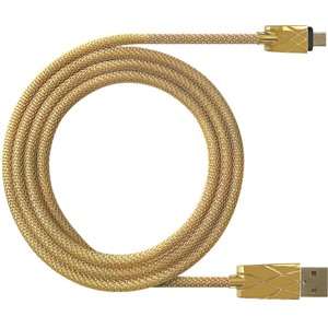Кабель DF aMetal-01 micro USB (gold) 1 м, 1.8A (металлическая оплетка)