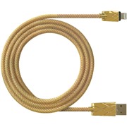 Кабель DF iMetal-01 Apple 8-pin (gold) 1 м, 1.8A (металлическая оплетка)