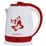 Чайник CENTEK CT-1026 R бело-красный 2000 Вт, 1,5 литра,рисунок, металл, пластик