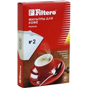 Фильтры для кофе Filtero Premium №2/40 белые для кофеварок с колбой на 4-8 чашек