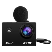 Видеорегистратор X-TRY XTC193 EMR 4K Wi-Fi   Экшн-камера 4K-30к/с, 2",170°,900mAh микрофон+ПДУ+доп. крепл.
