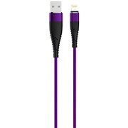 Кабель OLMIO (039051) Solid Apple 8-pin, индиго  1.2 м, 2.1A, усиленный