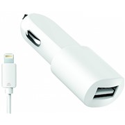 Авто З/У OLMIO (038704) USB 2.1A + кабель Apple 8-pin белый